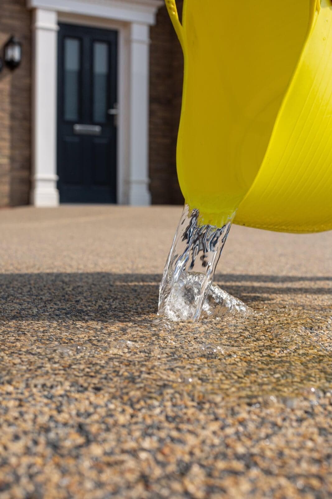 Permeable driveway water management