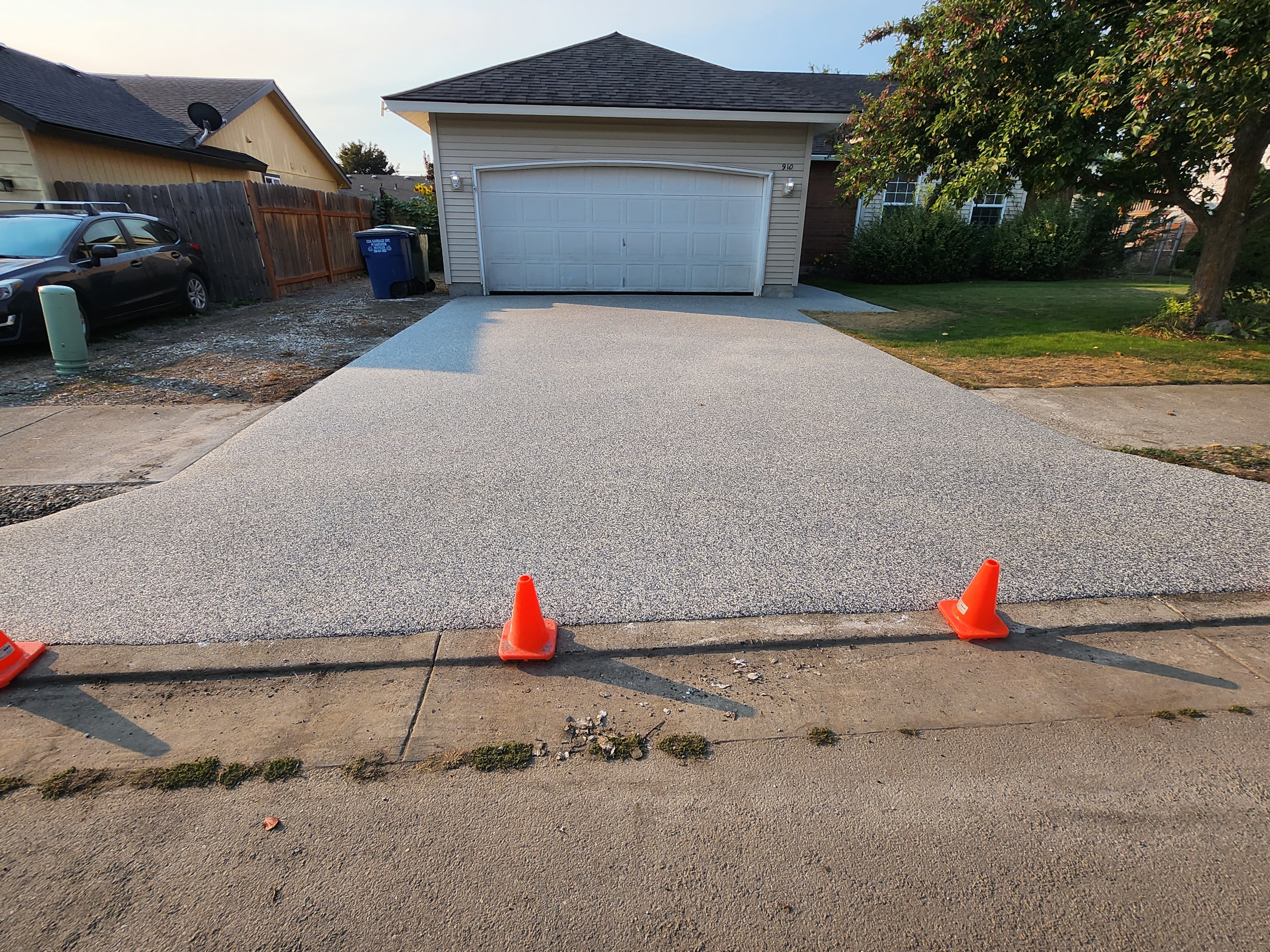 Lake Tahoe grey mix driveway after install