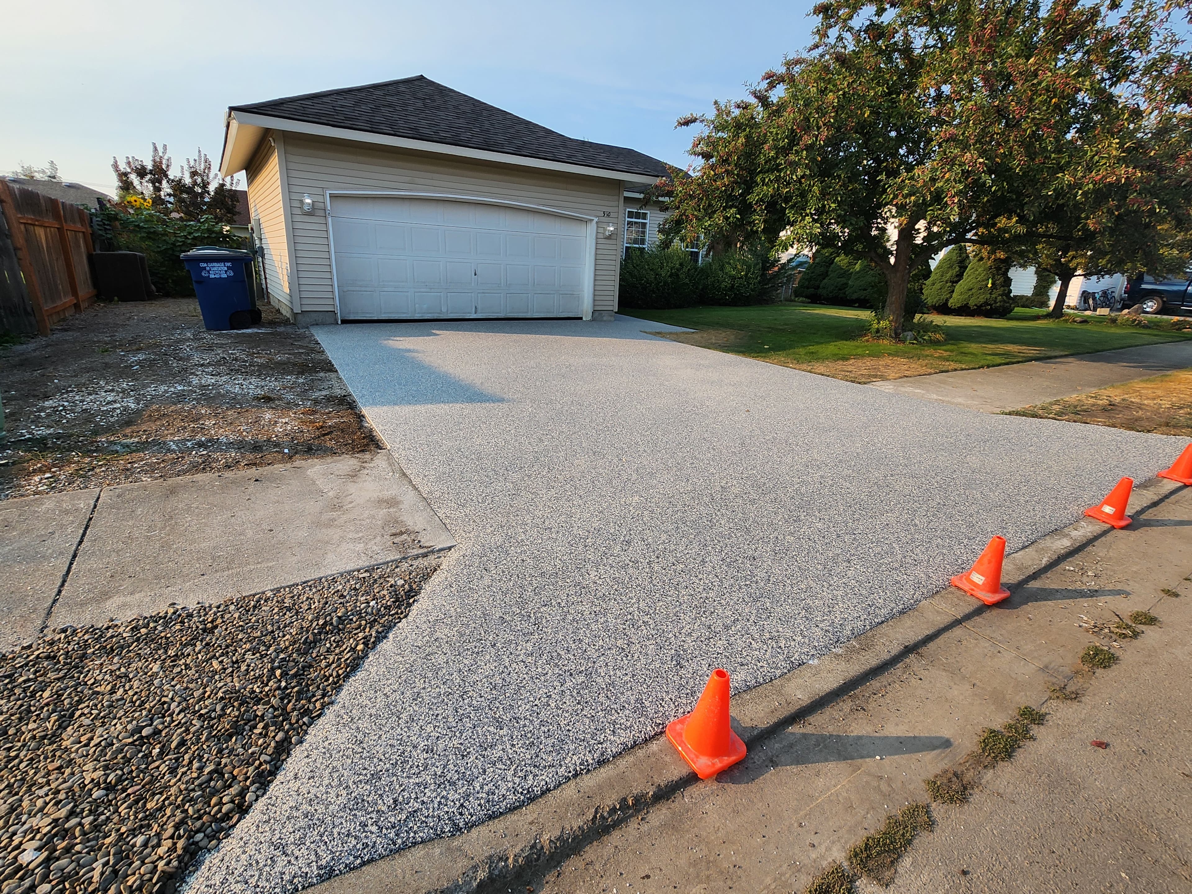 Lake Tahoe grey mix driveway after install