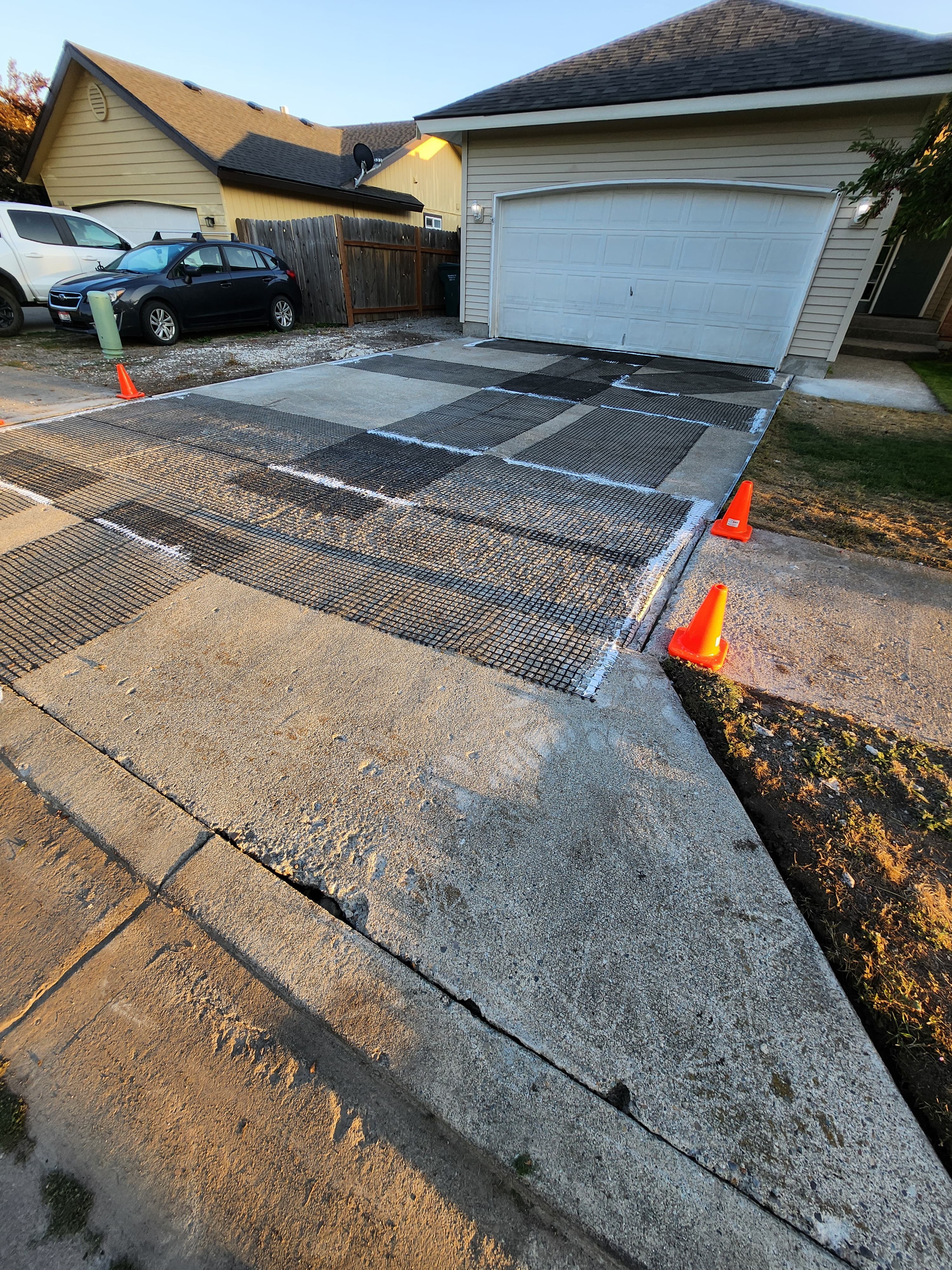 Lake Tahoe grey mix driveway before install