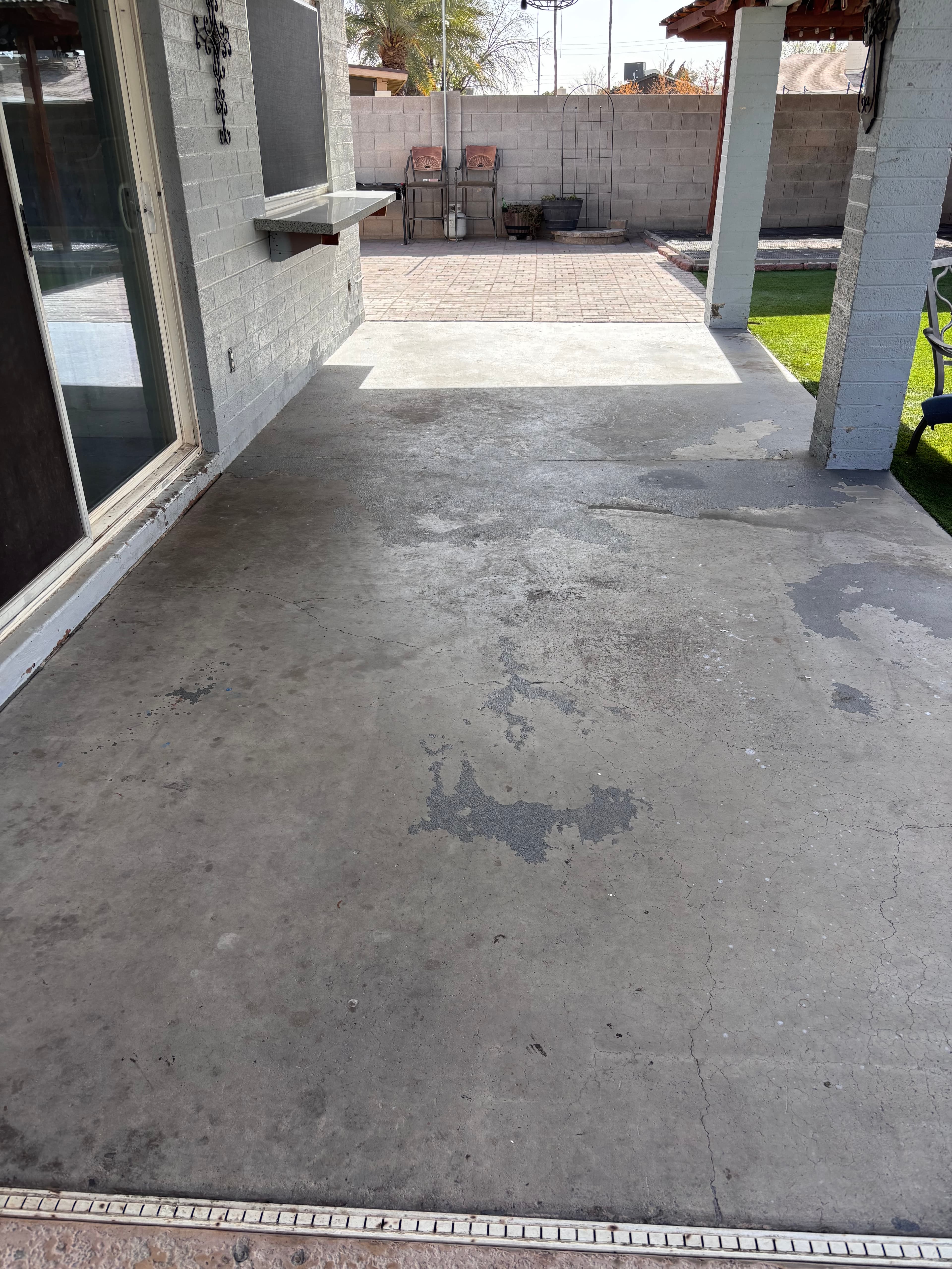 Back patio refresh before