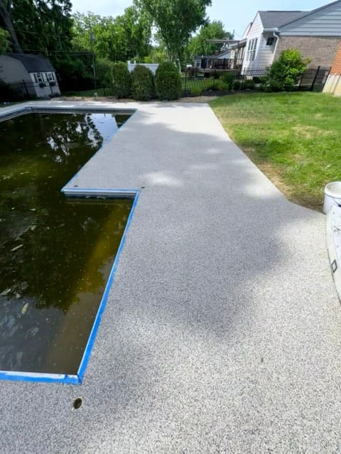 Sharonville pool deck after — Sharonville resin-bound project
