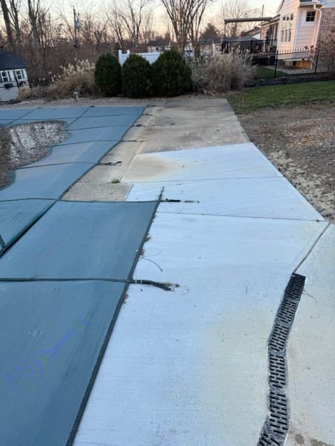 Sharonville pool deck before — Sharonville resin-bound project