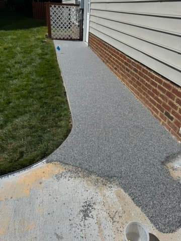 Cincinnati driveway before resin-bound resurfacing
