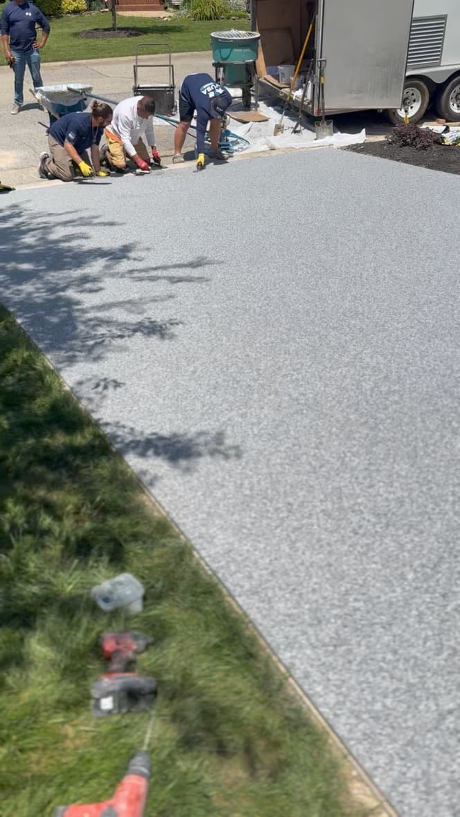 Resin‑bound surface detail—aggregate texture