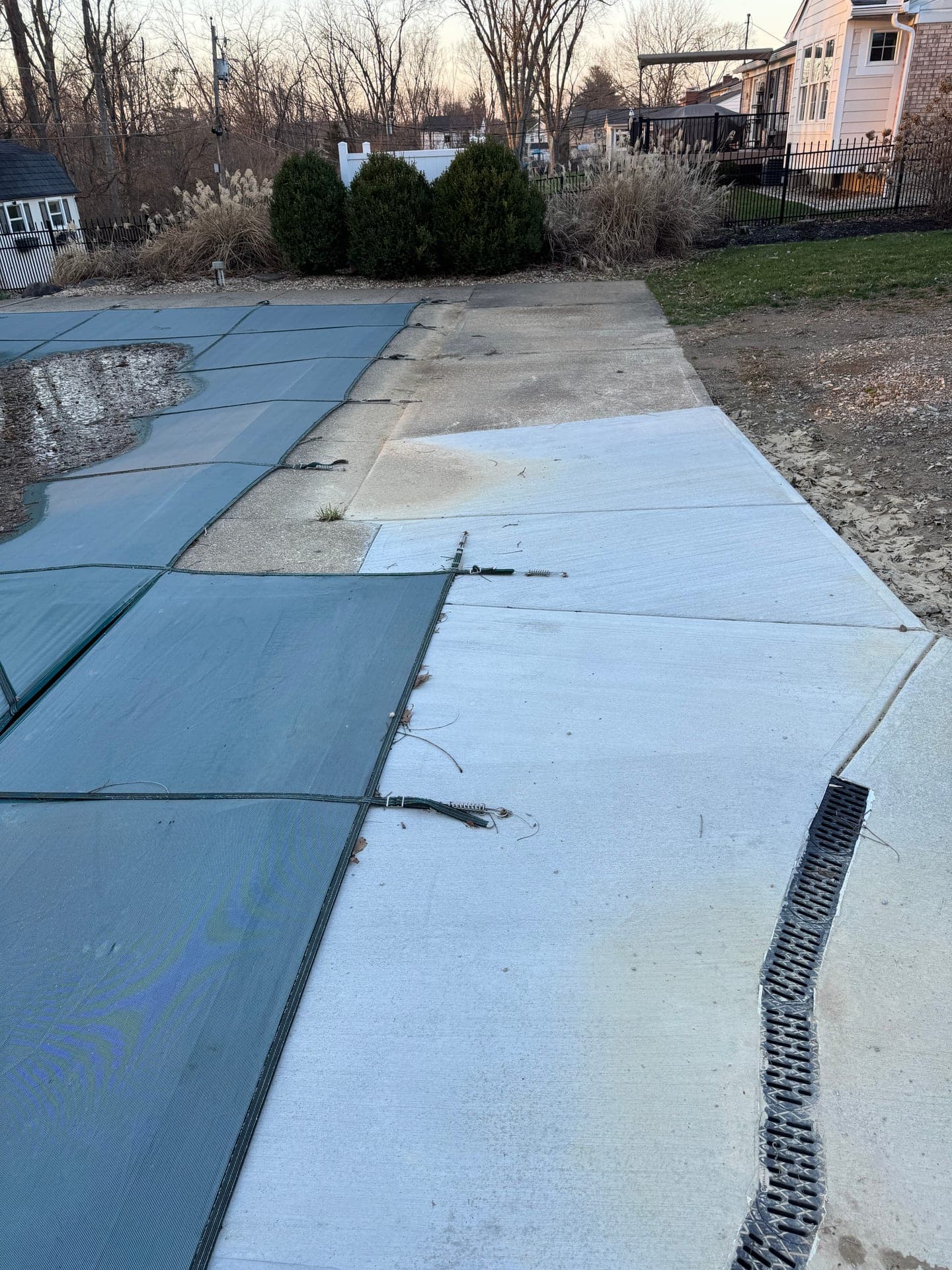 Sharonville pool deck before — Gallery resin-bound project