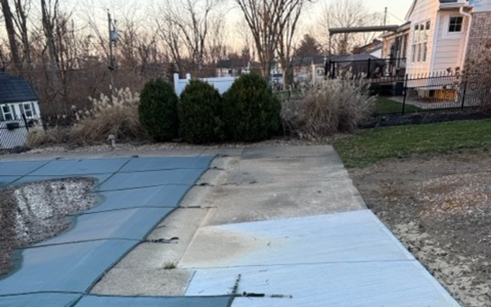 Sharonville pool deck before — Gallery resin-bound project