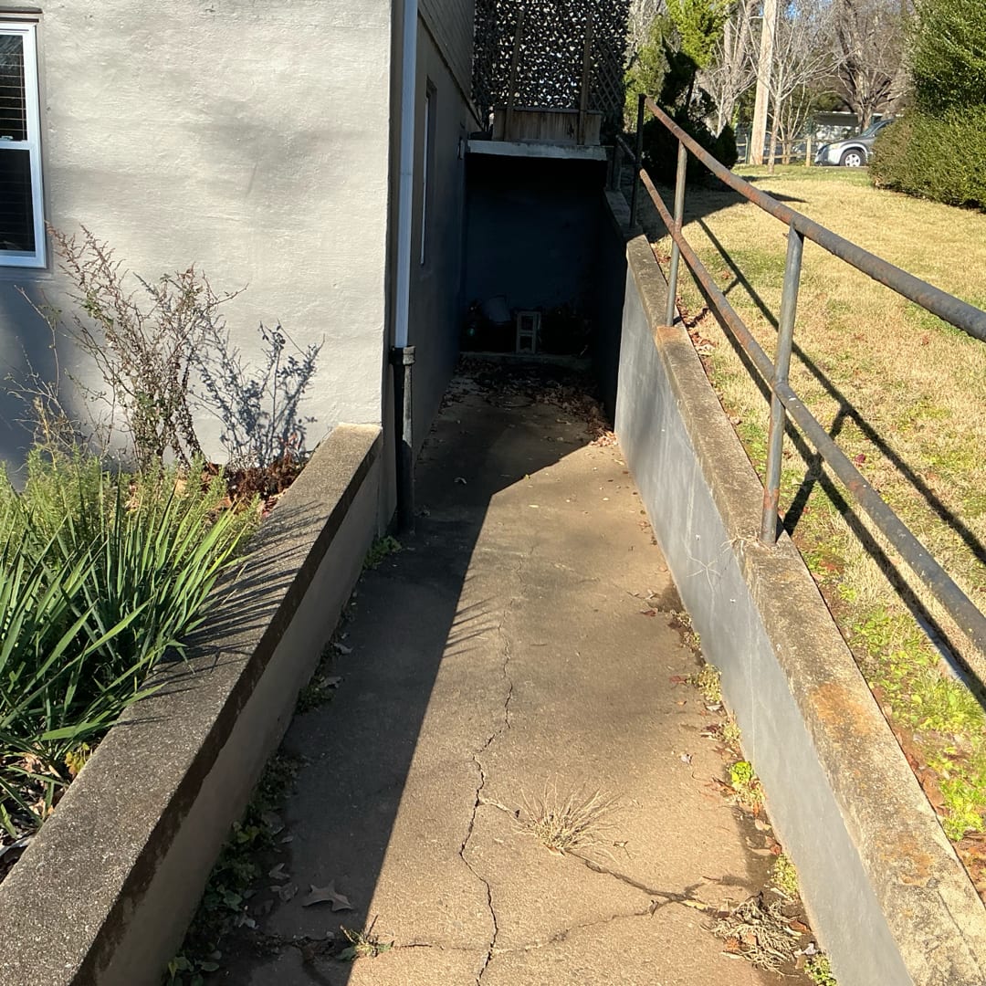 Garage apron & steps before resin-bound install