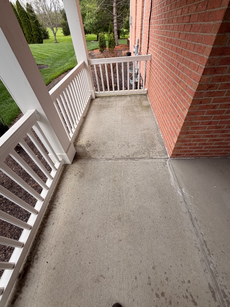 Covered porch overview before resin-bound install